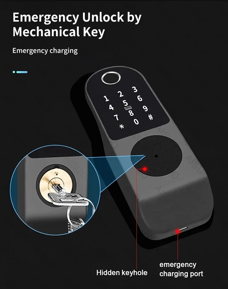 Access Smart Lock Fingerprint - Biometric Digital Lock with Remote Control Smart Door Lock TUYA WIFI Outdoor Garden