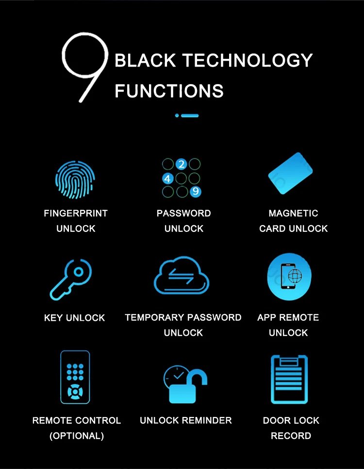 Access Smart Lock Fingerprint - Biometric Digital Lock with Remote Control Smart Door Lock TUYA WIFI Outdoor Garden