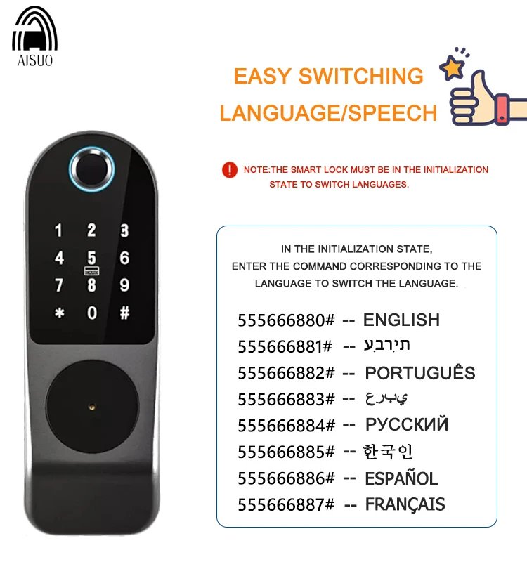 Access Smart Lock Fingerprint - Biometric Digital Lock with Remote Control Smart Door Lock TUYA WIFI Outdoor Garden