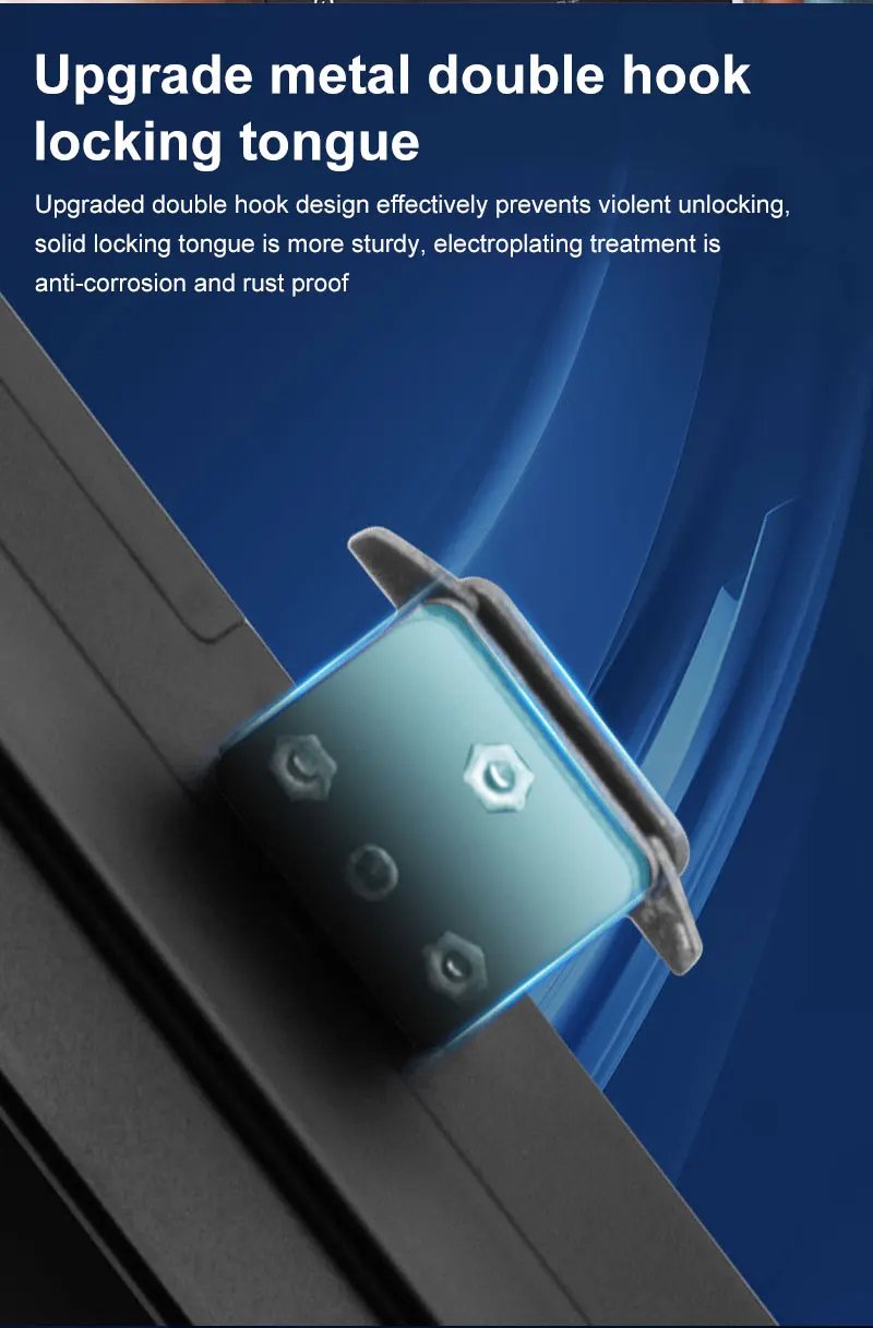 Access Electronic Fingerprint Recognition -  Smart Lock Tuya APP Rfid Card Biometric Unlock for Glass Door Lock Wooden Door