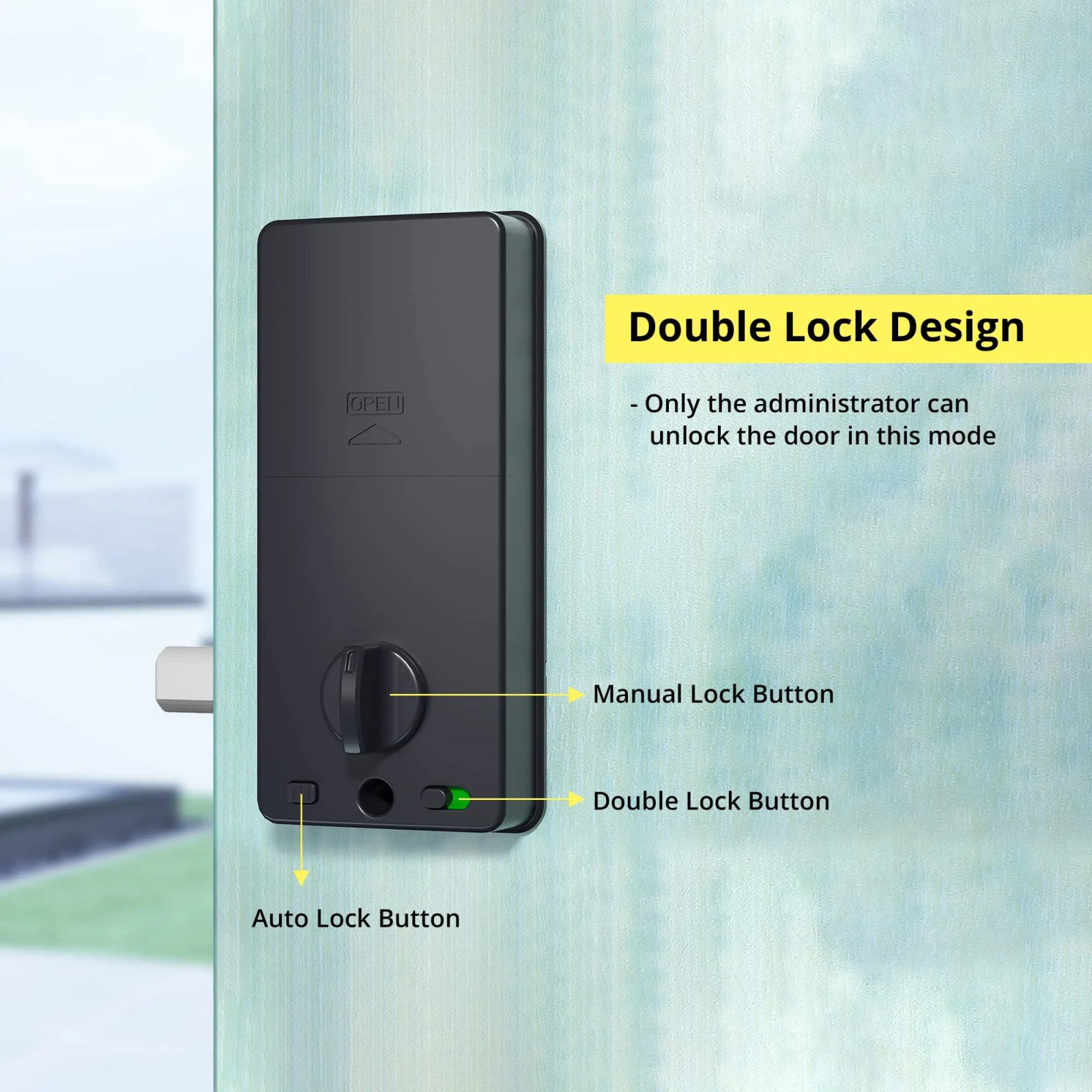 Door Lock with Smart Fingerprint -  Password Rfid Card, Tuya Deadbolt Keyless Entry, Digital Biometric Locks