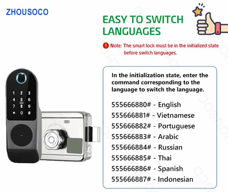 Smart Door Lock APP Remote Control  - Bluetooth Fingerprint Biometric Digital Passcode Card Rim Electronic Lock