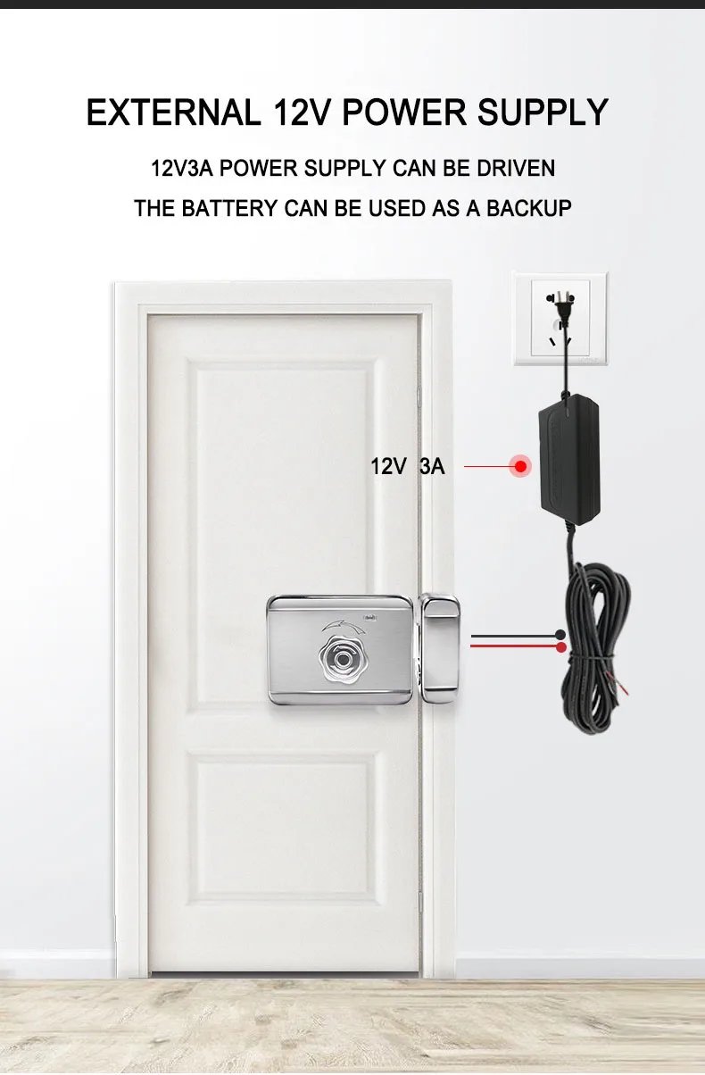 Smart Door Lock APP Remote Control  - Bluetooth Fingerprint Biometric Digital Passcode Card Rim Electronic Lock