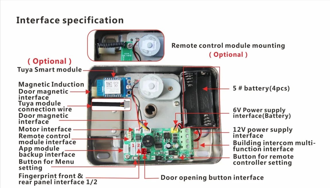 Smart Door Lock APP Remote Control  - Bluetooth Fingerprint Biometric Digital Passcode Card Rim Electronic Lock