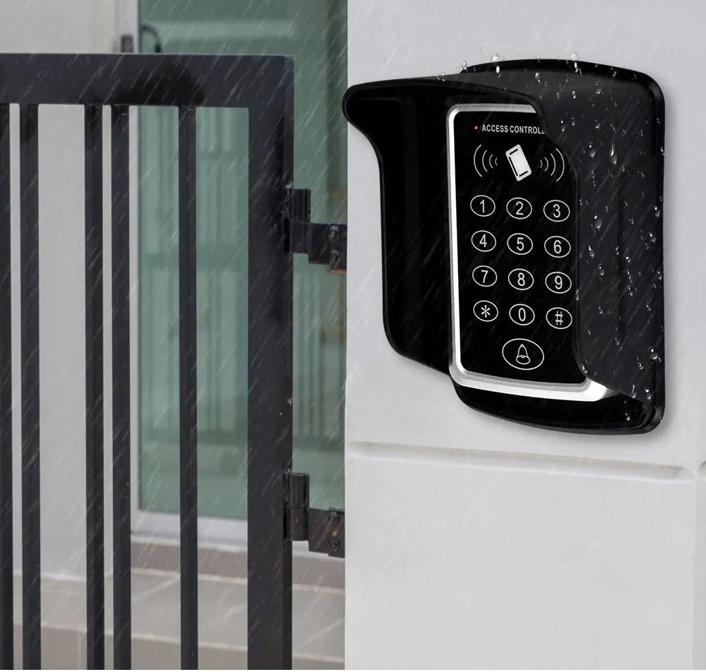 Keypad Keyboard Access Control System -  Waterproof Cover Outdoor 10pcs EM4100/TK4100 Keyfobs Door Opener for Home Lock System