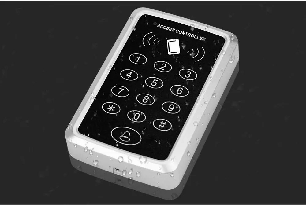 Keypad Keyboard Access Control System -  Waterproof Cover Outdoor 10pcs EM4100/TK4100 Keyfobs Door Opener for Home Lock System