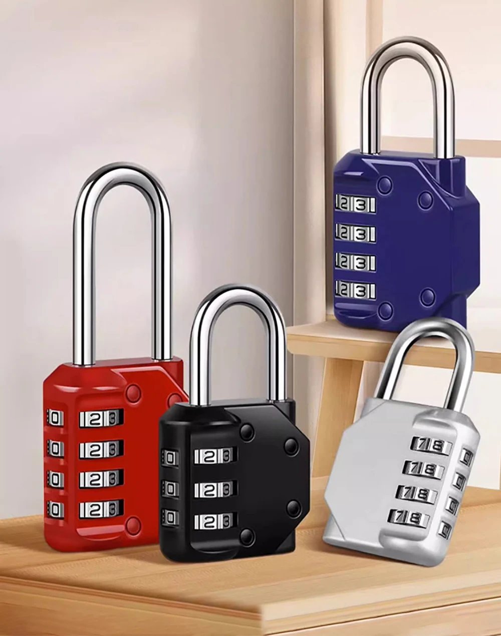 Mini ORIA Combination Padlock Password -  Locks 4 Digit Waterproof Outdoor Lock For Door Suitcase Bag Package Cabinet Locker Window