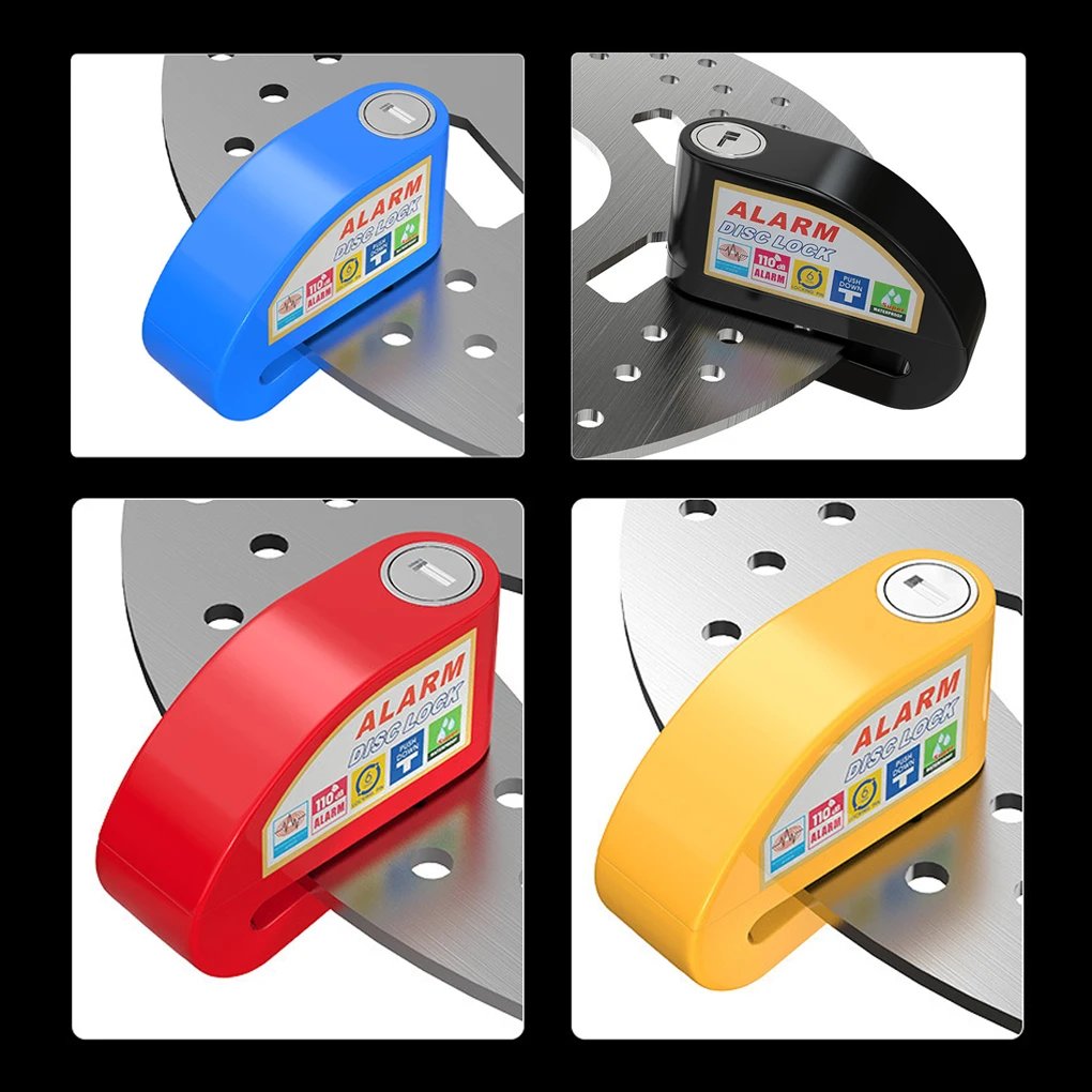 Motorcycle Bicycle Alarm Lock Scooter Bike Anti Theft Security Disc Brake Locks 110dB Loud Warning Reminder Rope Wheel Padlock