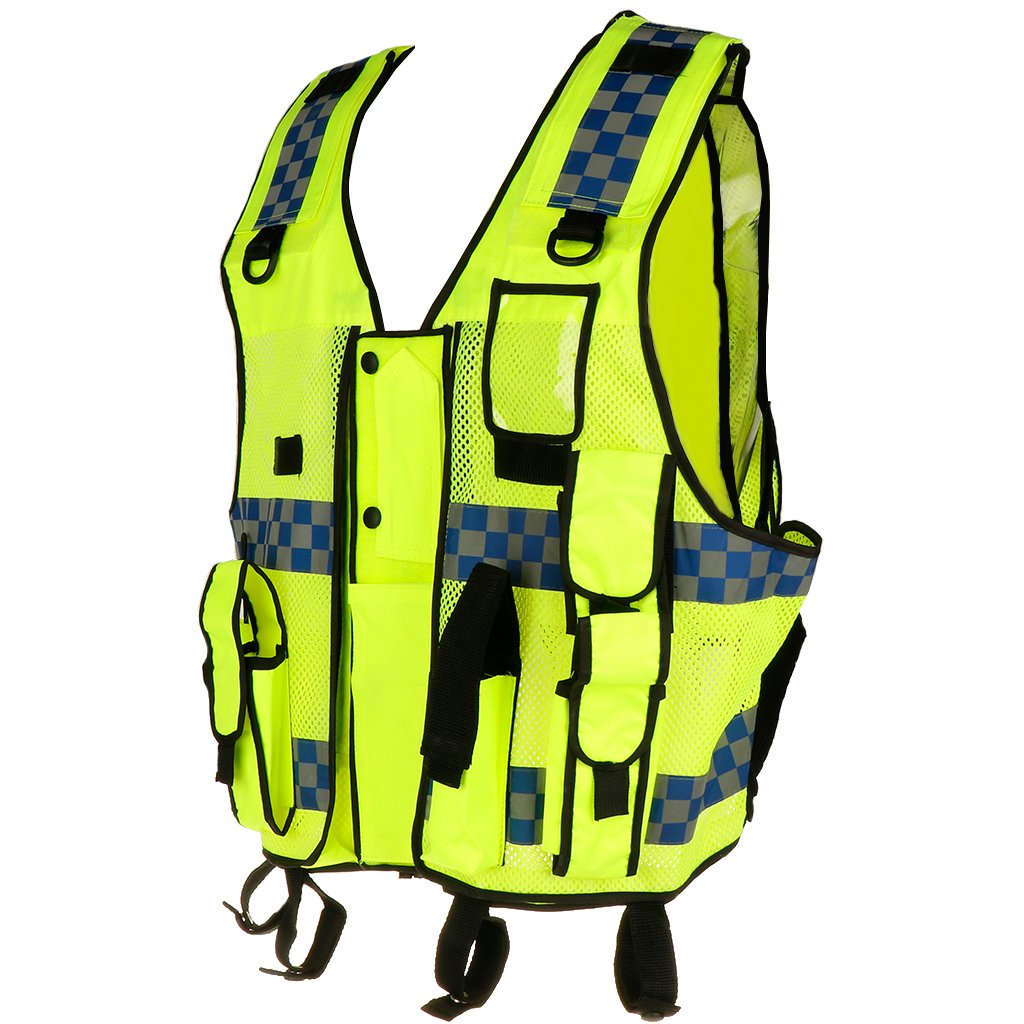 Vest Reflective Running Safety Night Visibility Security Pockets Zipper
