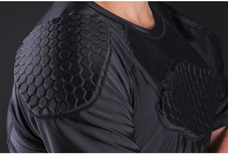 Safety Rugby Padded Shirt Men Soccer Goalkeeper Jerseys Outdoor Sponge Football Training Sportswear Protector Gear Clothes Elbow