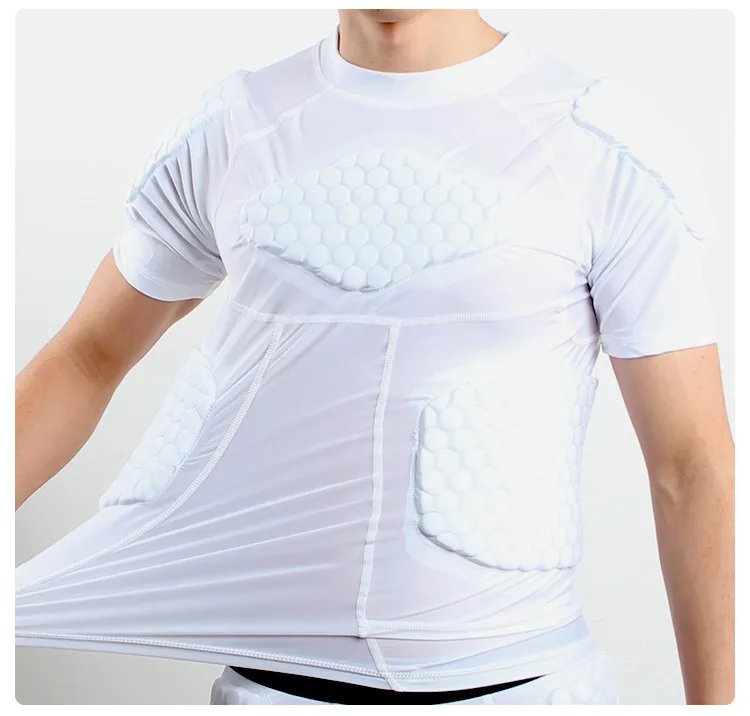 Safety Rugby Padded Shirt Men Soccer Goalkeeper Jerseys Outdoor Sponge Football Training Sportswear Protector Gear Clothes Elbow