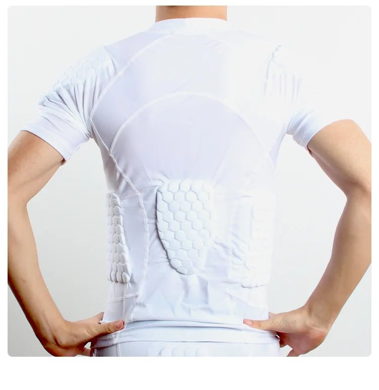 Safety Rugby Padded Shirt Men Soccer Goalkeeper Jerseys Outdoor Sponge Football Training Sportswear Protector Gear Clothes Elbow