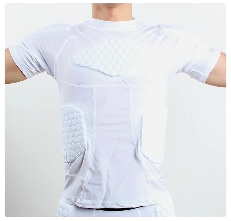 Safety Rugby Padded Shirt Men Soccer Goalkeeper Jerseys Outdoor Sponge Football Training Sportswear Protector Gear Clothes Elbow