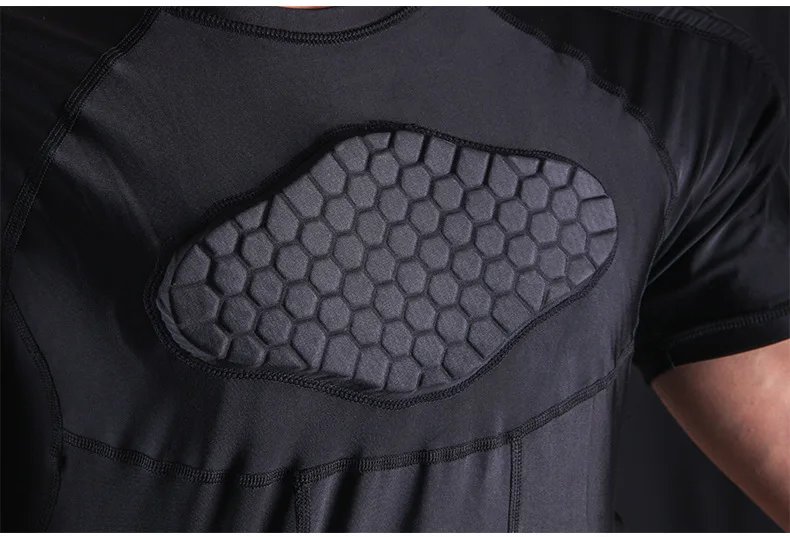 Safety Rugby Padded Shirt Men Soccer Goalkeeper Jerseys Outdoor Sponge Football Training Sportswear Protector Gear Clothes Elbow