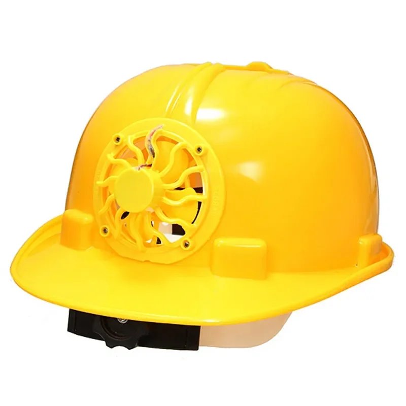 ANPWOO New Design Adjustable 0.3W PE Solar Powered Safety Security Helmet Hard Ventilate Hat Cap with Cooling Cool Fan Yellow ANPWOO New Design Adjustable 0.3W PE Solar Powered Safety Security Helmet Hard Ventilate Hat Cap with Cooling Cool Fan Yellow