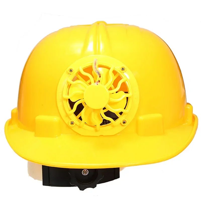 ANPWOO New Design Adjustable 0.3W PE Solar Powered Safety Security Helmet Hard Ventilate Hat Cap with Cooling Cool Fan Yellow ANPWOO New Design Adjustable 0.3W PE Solar Powered Safety Security Helmet Hard Ventilate Hat Cap with Cooling Cool Fan Yellow