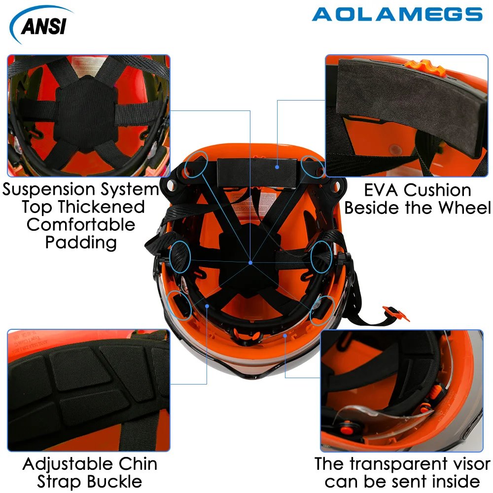 CE Construction Safety Helmet with Visor Built In Goggle Reflective Stickers for Engineer ABS ANSI Industrial Work Security Hat CE Construction Safety Helmet with Visor Built In Goggle Reflective Stickers for Engineer ABS ANSI Industrial Work Security Hat