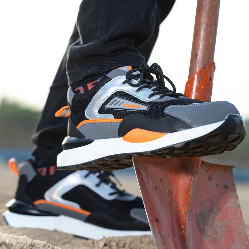 High Quality Indestructible Safety Shoes Men Work Sneakers Light Security Boots Men Puncture-Proof work Boots Steel Toe Shoes