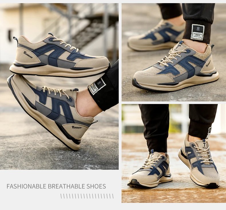 Work Sneakers Steel Toe Shoes Men Safety Shoes Puncture-Proof Work Shoes Boots Indestructible Footwear Security Lightweight