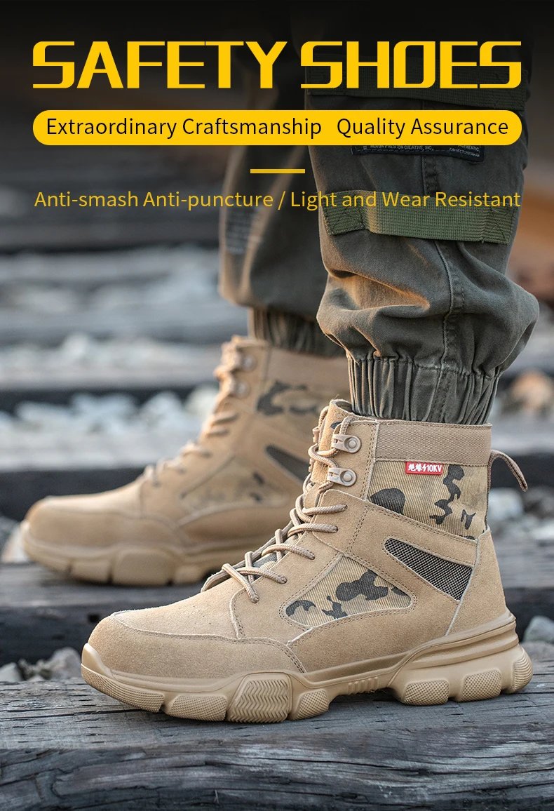 2023 Work Sneakers Men Indestructible Shoes Work Safety Shoes With Steel Toe Cap Puncture-Proof Male Security Protective Shoes