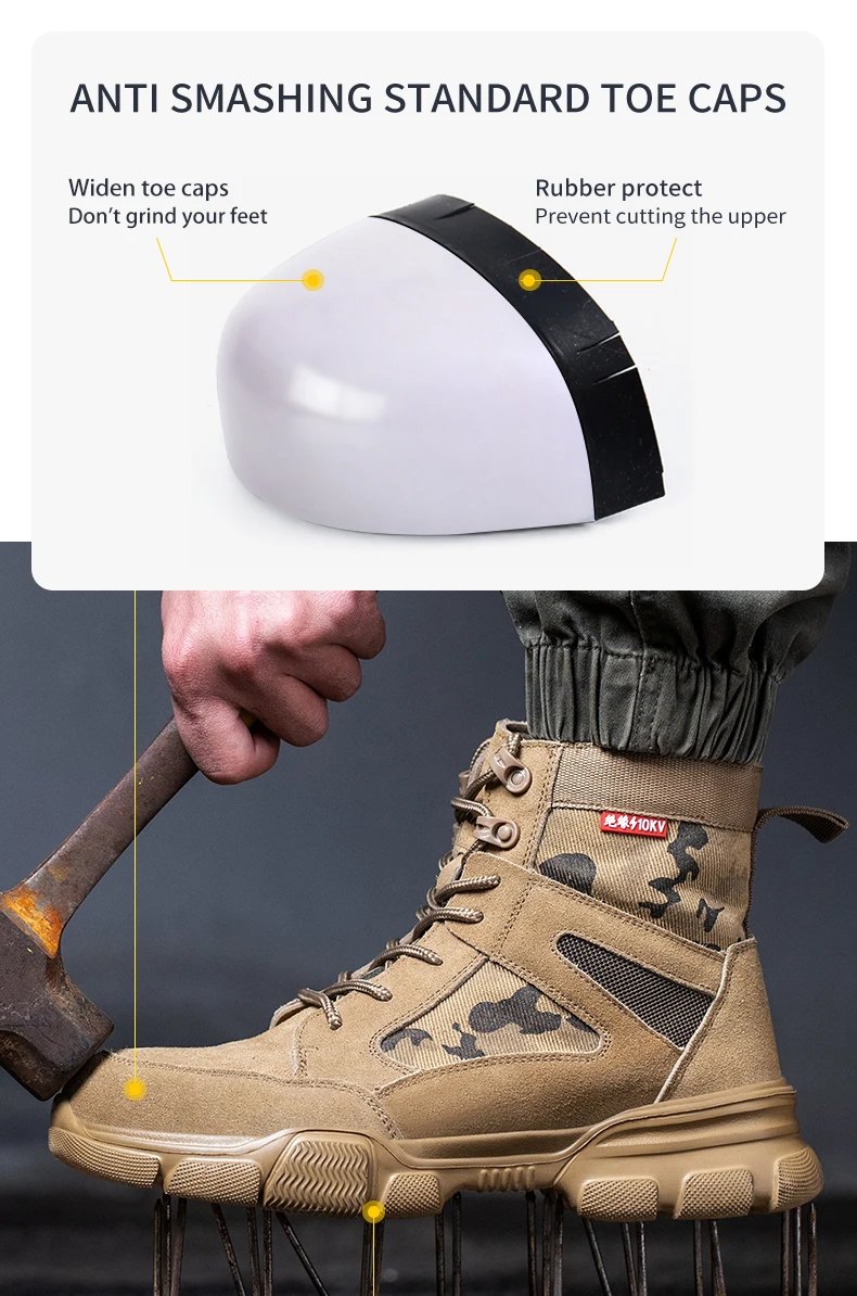 2023 Work Sneakers Men Indestructible Shoes Work Safety Shoes With Steel Toe Cap Puncture-Proof Male Security Protective Shoes