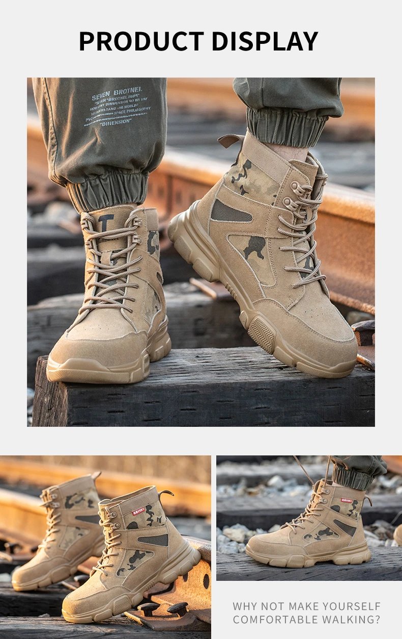 2023 Work Sneakers Men Indestructible Shoes Work Safety Shoes With Steel Toe Cap Puncture-Proof Male Security Protective Shoes