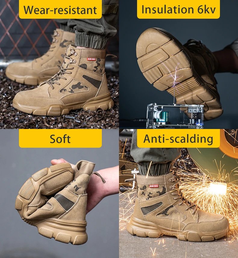 2023 Work Sneakers Men Indestructible Shoes Work Safety Shoes With Steel Toe Cap Puncture-Proof Male Security Protective Shoes