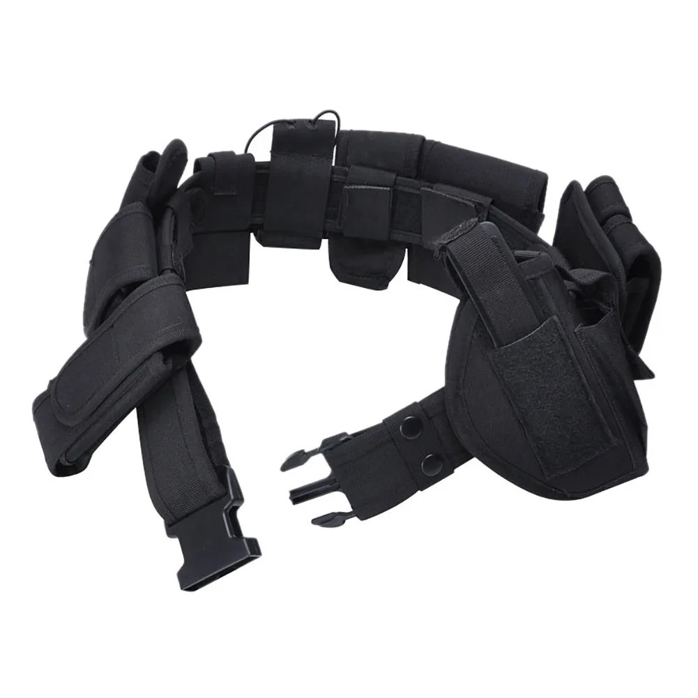 Tactical Belt Set Police Security Guard Modular Equipment Multi-pockets Hip Pack for Hunting Multifunctional Tactical Nylon Belt