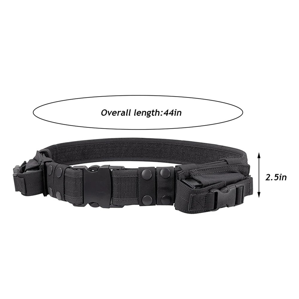 Hunting Equipment System Tactical Men Belt Waist Support Security Military Combat Duty Utility Belt with Magazine Pouches Hunting Equipment System Tactical Men Belt Waist Support Security Military Combat Duty Utility Belt with Magazine Pouches