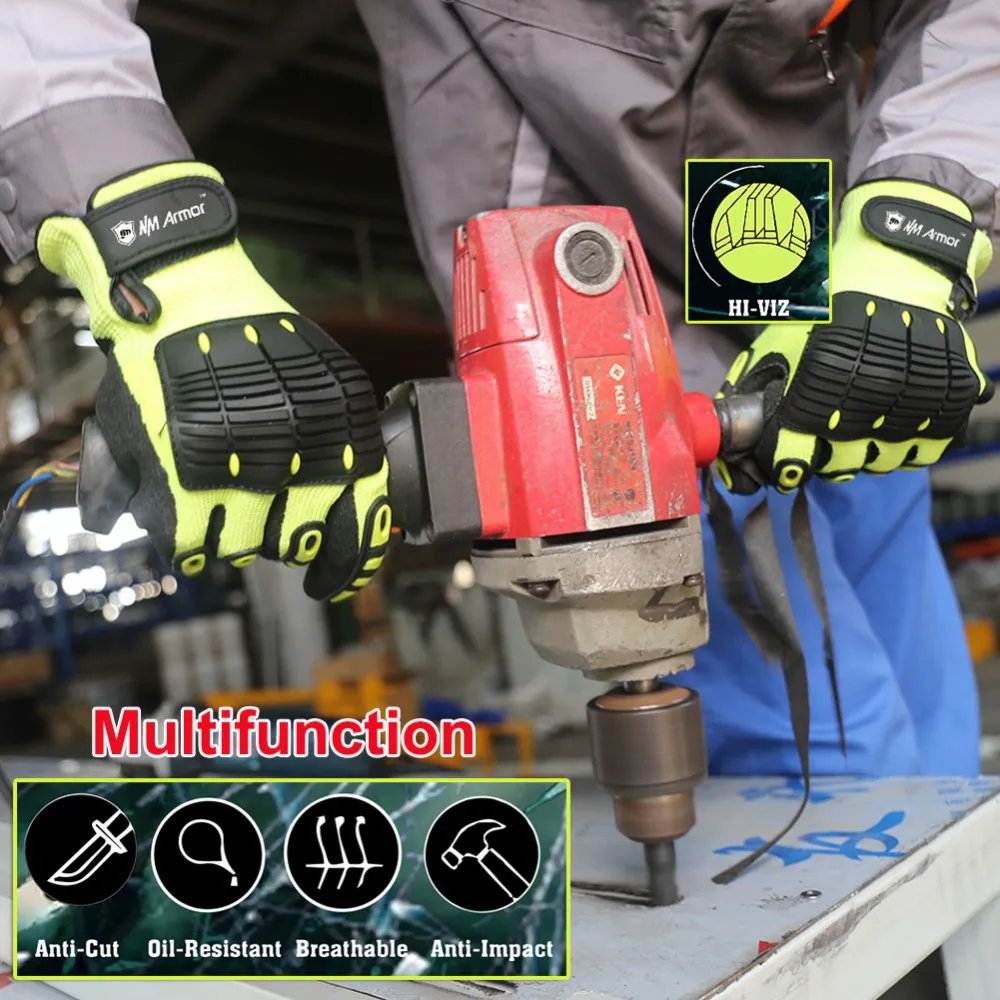 NMSafety Cut Resistant Anti Impact Vibration Work Gloves Security Protection Mechanics Impact Resistant Glove NMSafety Cut Resistant Anti Impact Vibration Work Gloves Security Protection Mechanics Impact Resistant Glove