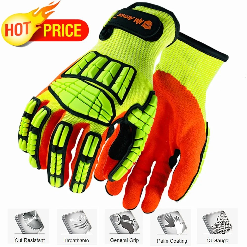 NMSafety Cut Resistant Anti Impact Vibration Work Gloves Security Protection Mechanics Impact Resistant Glove NMSafety Cut Resistant Anti Impact Vibration Work Gloves Security Protection Mechanics Impact Resistant Glove