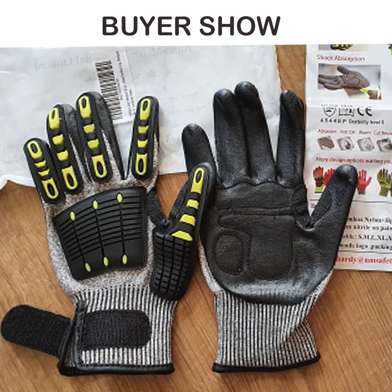 NMSafety Cut Resistant Anti Impact Vibration Work Gloves Security Protection Mechanics Impact Resistant Glove NMSafety Cut Resistant Anti Impact Vibration Work Gloves Security Protection Mechanics Impact Resistant Glove