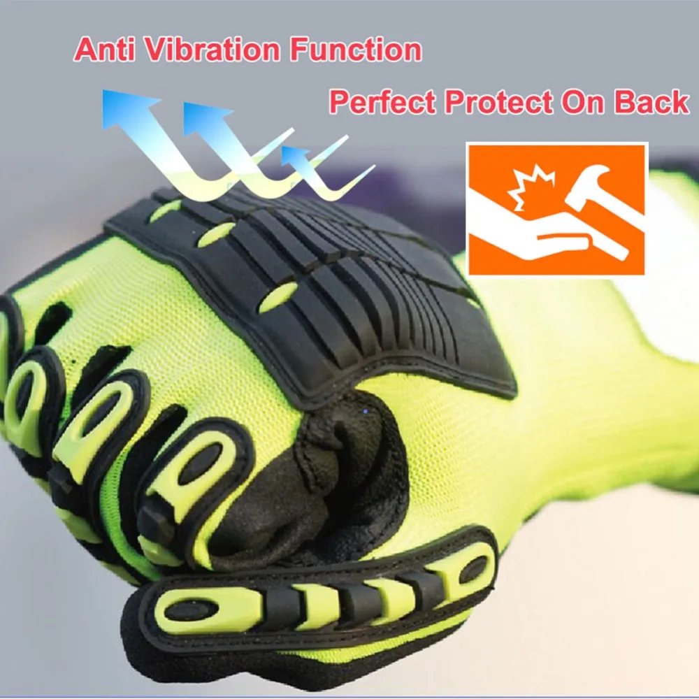NMSafety Cut Resistant Anti Impact Vibration Work Gloves Security Protection Mechanics Impact Resistant Glove NMSafety Cut Resistant Anti Impact Vibration Work Gloves Security Protection Mechanics Impact Resistant Glove