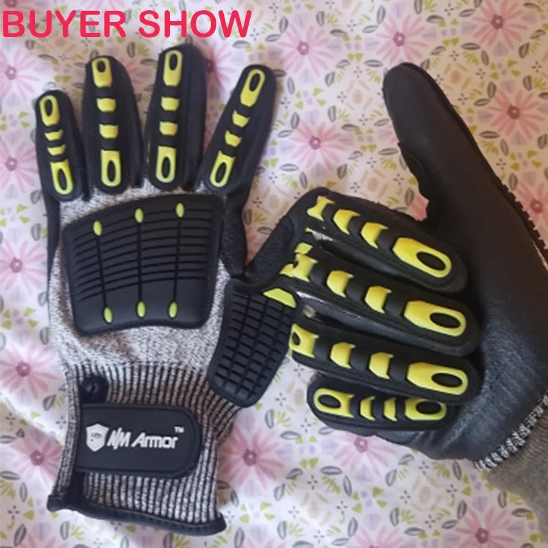NMSafety Cut Resistant Anti Impact Vibration Work Gloves Security Protection Mechanics Impact Resistant Glove NMSafety Cut Resistant Anti Impact Vibration Work Gloves Security Protection Mechanics Impact Resistant Glove