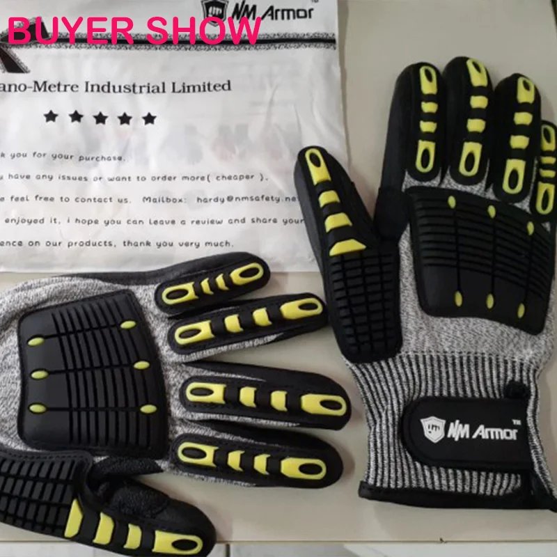 NMSafety Cut Resistant Anti Impact Vibration Work Gloves Security Protection Mechanics Impact Resistant Glove NMSafety Cut Resistant Anti Impact Vibration Work Gloves Security Protection Mechanics Impact Resistant Glove