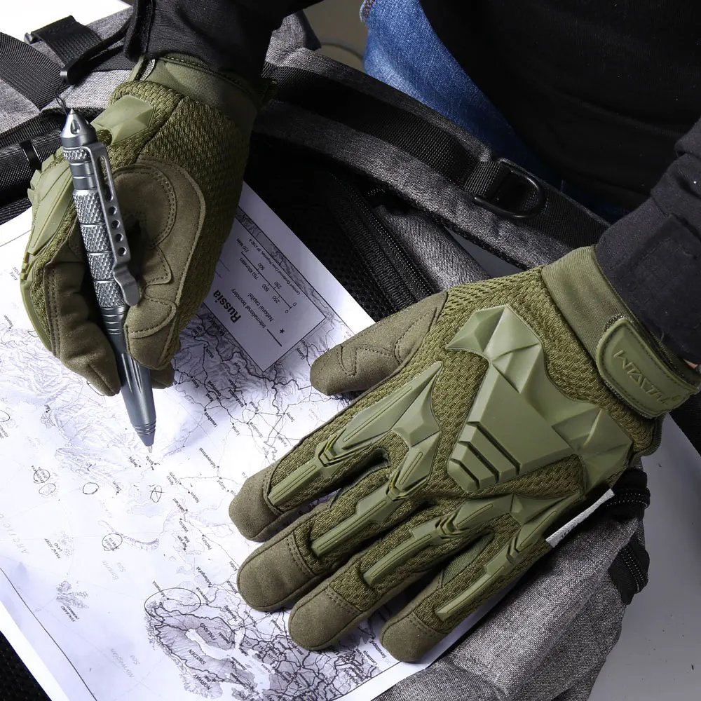 Tactical Gloves Touch Sceen Paintball Shooting Airsoft Combat Bicycle Rubber Protective Anti-Skid Full Finger Glove Men Women