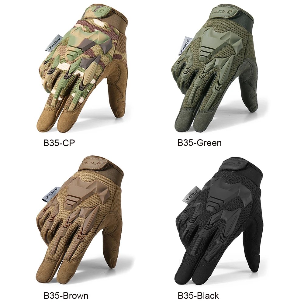 Tactical Gloves Touch Sceen Paintball Shooting Airsoft Combat Bicycle Rubber Protective Anti-Skid Full Finger Glove Men Women