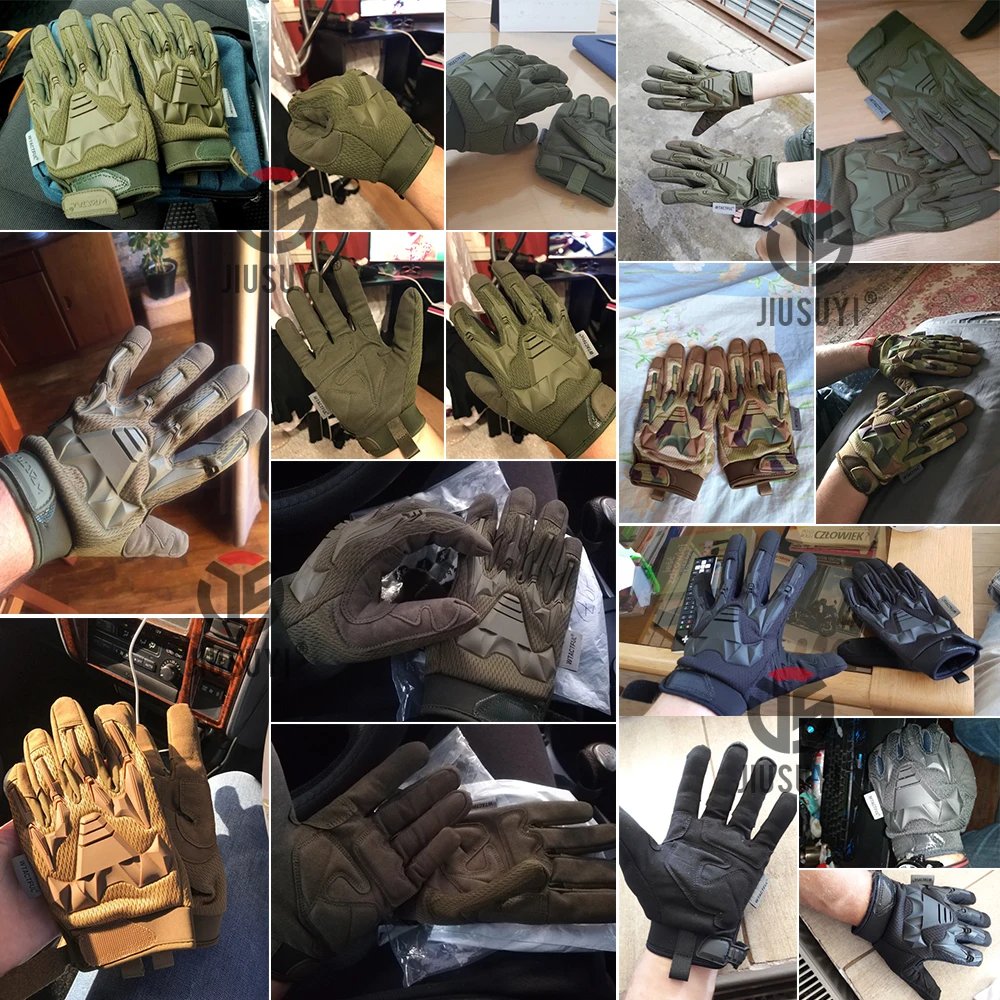 Tactical Gloves Touch Sceen Paintball Shooting Airsoft Combat Bicycle Rubber Protective Anti-Skid Full Finger Glove Men Women