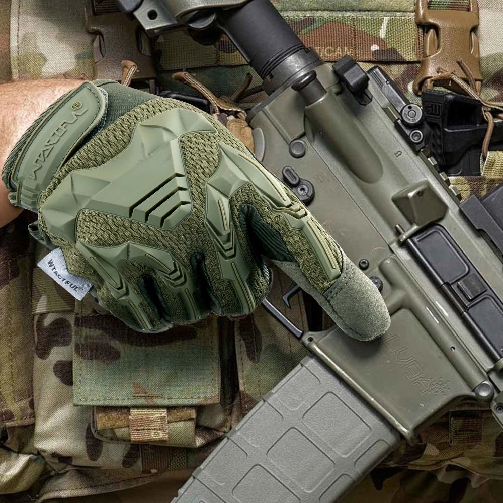 Tactical Gloves Touch Sceen Paintball Shooting Airsoft Combat Bicycle Rubber Protective Anti-Skid Full Finger Glove Men Women