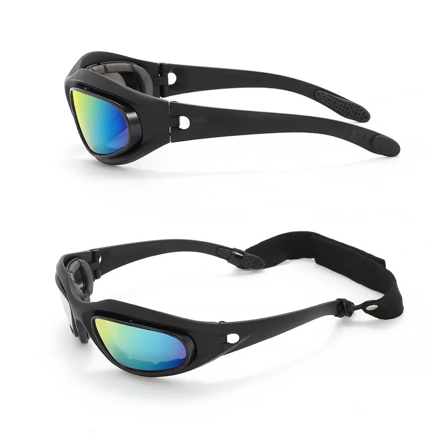 Material Quality C5 Tactical Goggles Fishing Glasses Riding Windproof CS Shooting Explosion proof Military