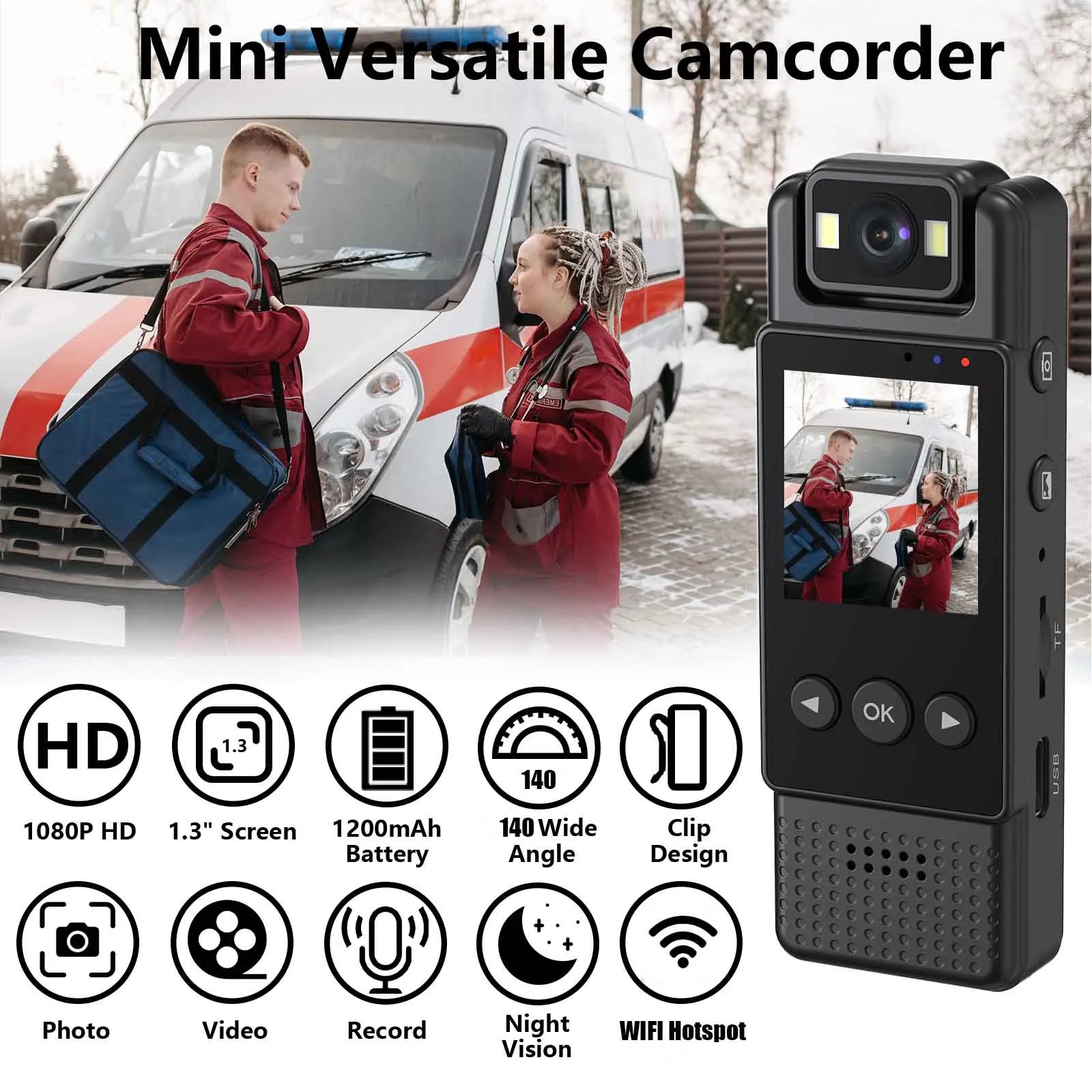 Wifi Mini Camera 1080P Portable Digital Video Recorder Worn Police Small Body Cam Night Vision DV Miniature Camcorde Wifi Mini Camera 1080P Portable Digital Video Recorder Worn Police Small Body Cam Night Vision DV Miniature Camcorde